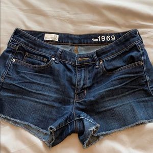 Dark denim jean shorts